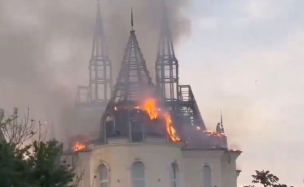 VIDEO | “Castillo de Harry Potter”, en Odesa, es alcanzado por un misil ruso; reportan 5 muertos y 30 heridos