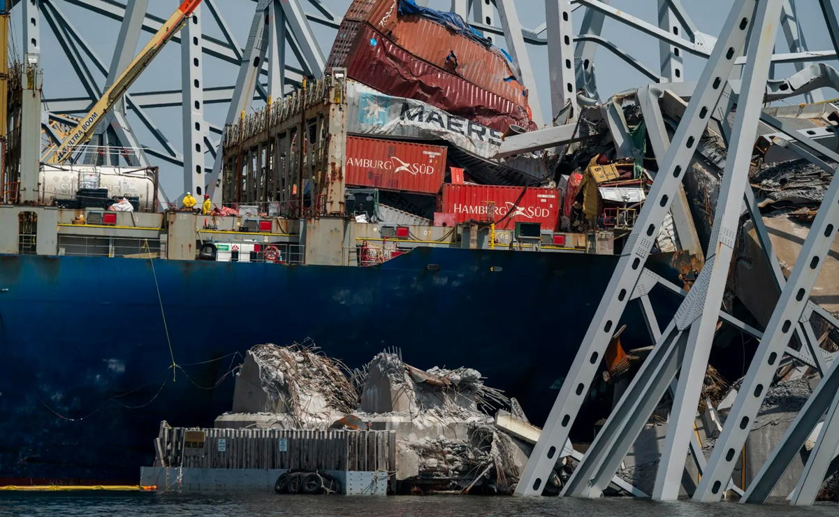 Recuperan cuerpo de una quinta víctima en el accidente del puerto de Baltimore