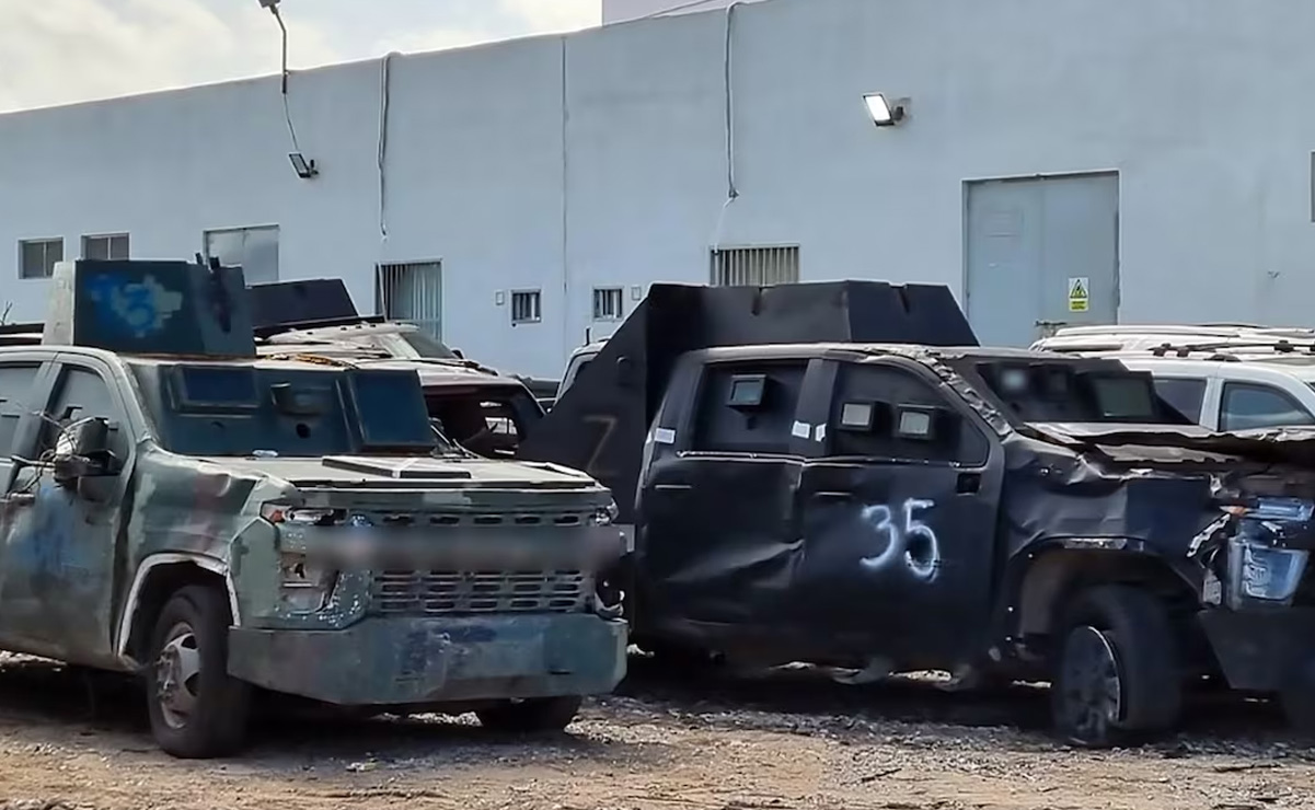FGR destruye 50 vehículos “monstruos” en Tamaulipas usados por el “grupo escorpiones”